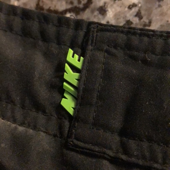 Nike green, grey, white, black swim trunks - Picture 6 of 8